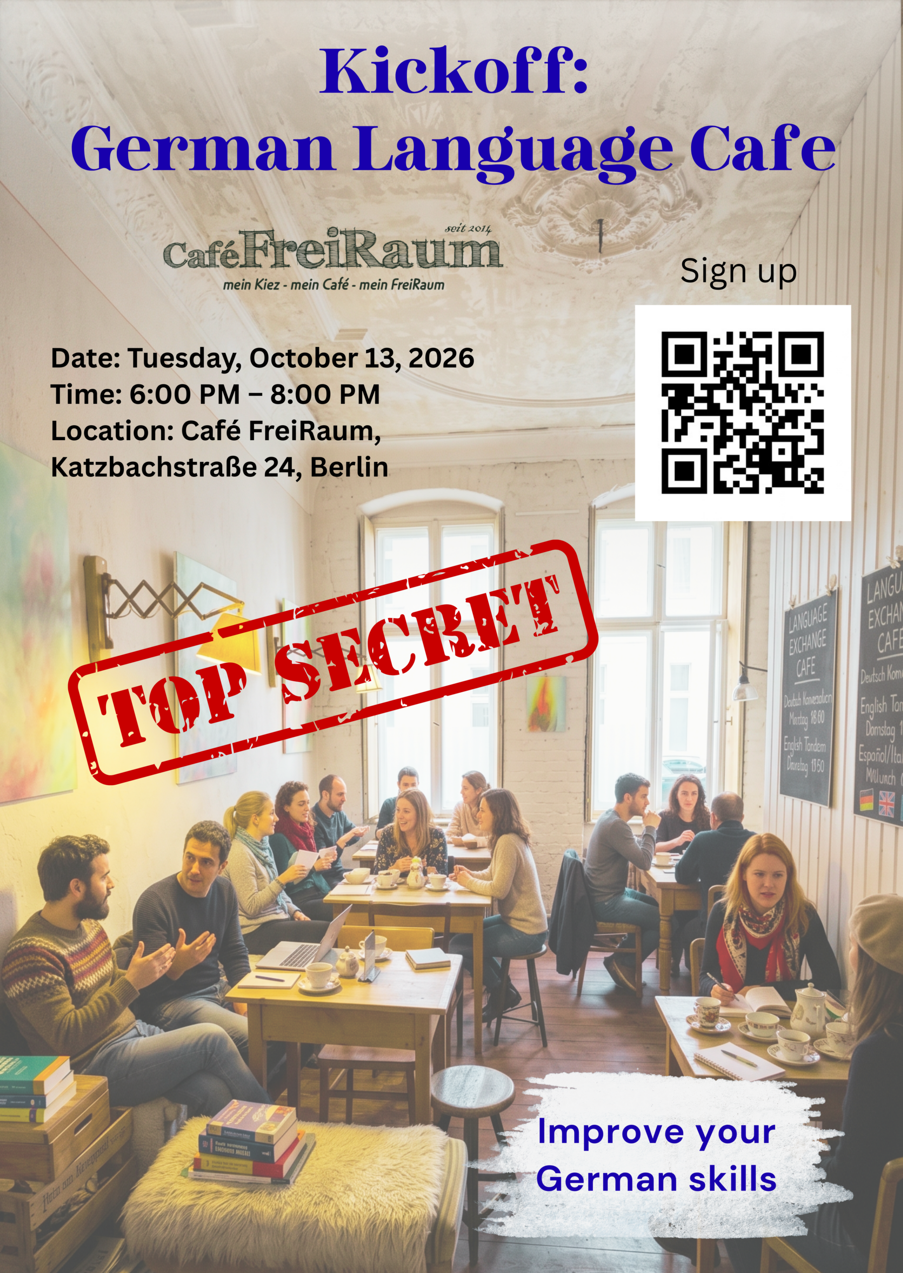 Kickoff: German Language Cafe @ Café FreiRaum